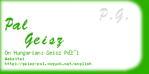 pal geisz business card